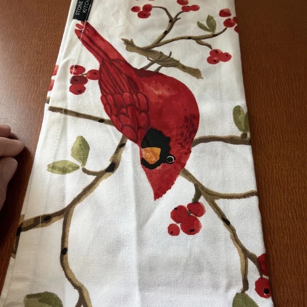 Stonewall Kitchen Tea Towel Cardinal 100% Cotton 18